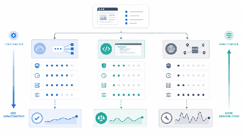 Decision map comparing a managed scraping API custom scraper and raw proxy