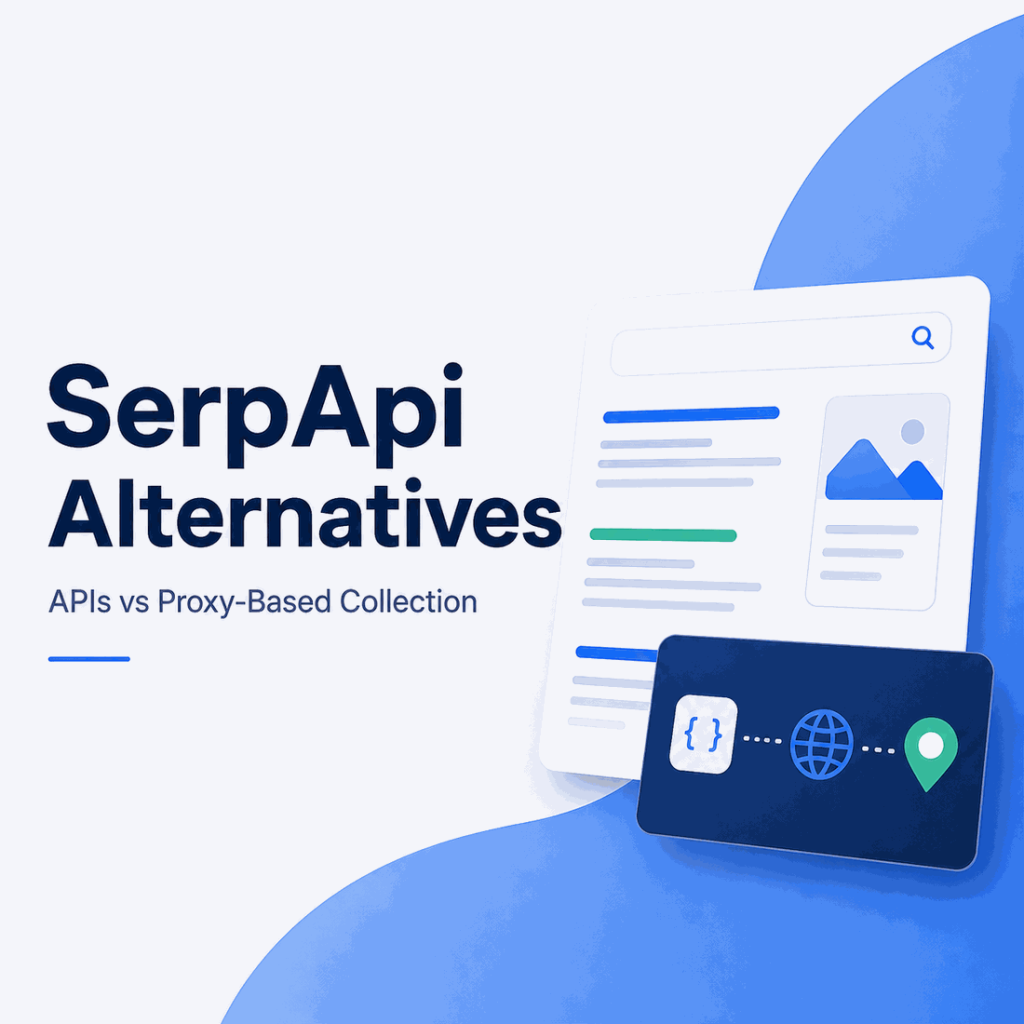 SerpApi alternatives comparing managed SERP APIs and proxy-based collection