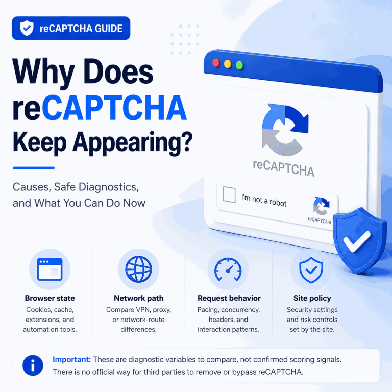 Why reCAPTCHA keeps appearing and safe ways to diagnose repeated verification