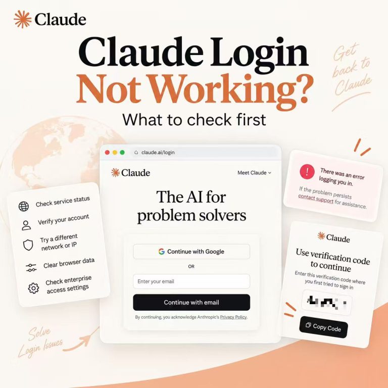Claude login not working troubleshooting guide with login, verification code, service status, and account checks