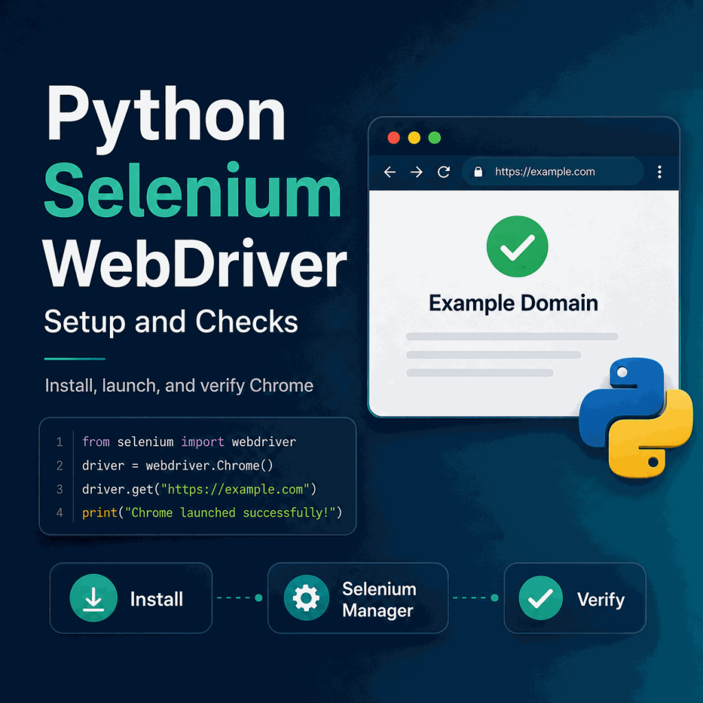 Python Selenium WebDriver: Setup and Checks