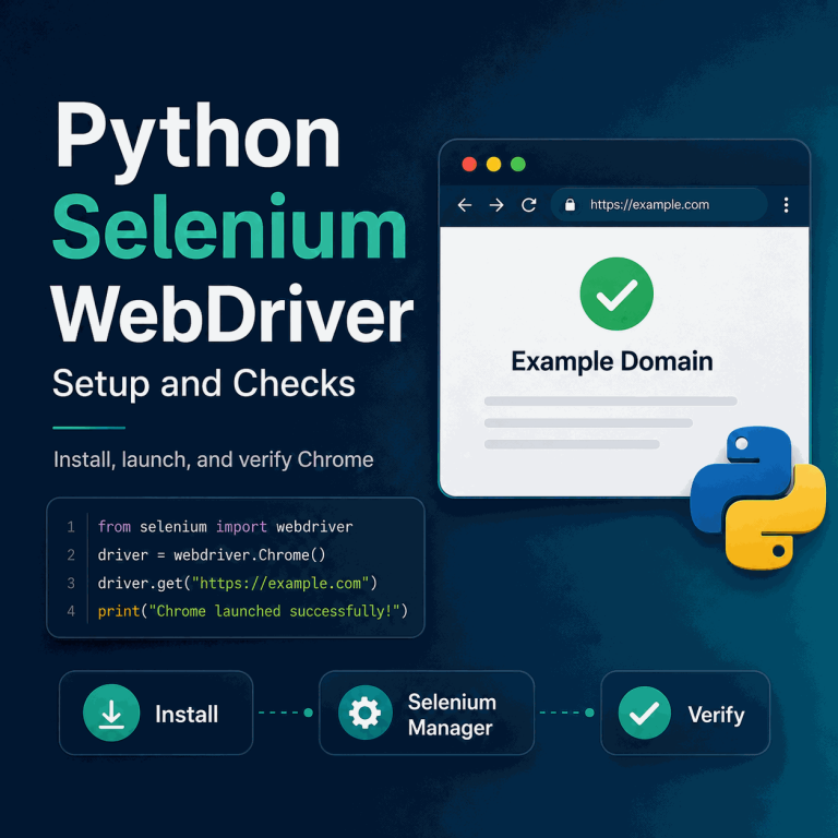 Python Selenium WebDriver: Setup and Checks