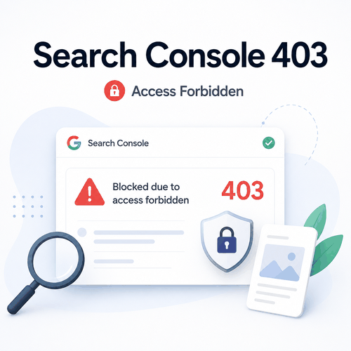 Search Console 403 access forbidden cover showing a blocked indexing status