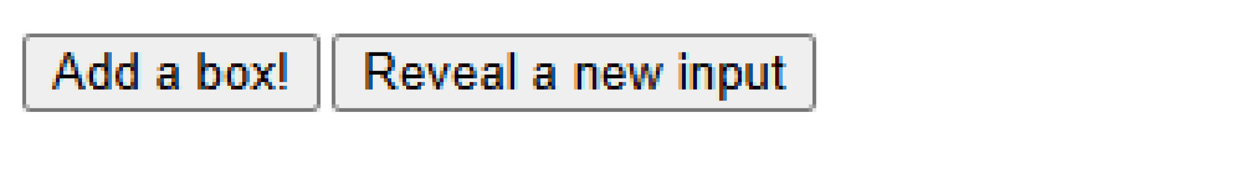Initial Selenium dynamic test page showing the Add a box and Reveal a new input buttons
