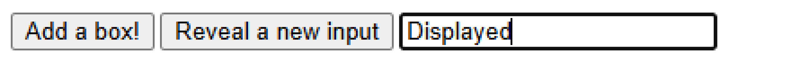 Selenium dynamic test page after Reveal a new input shows the displayed input field